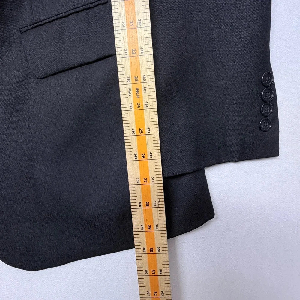 Stafford Performance Mens Black Two Button Suit Jacket Blazer 40L